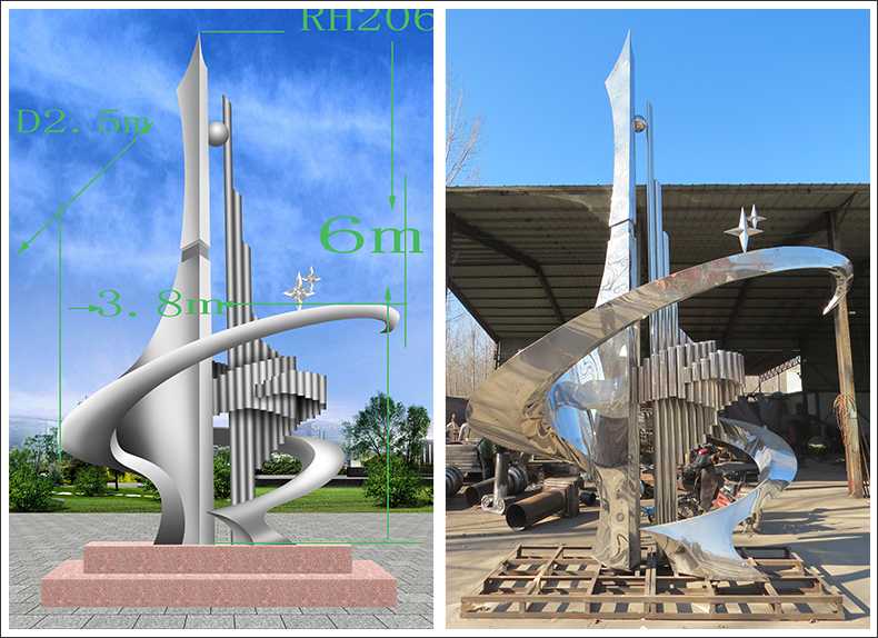 大型不銹鋼雕塑，不銹鋼雕塑廠家，室外大型景觀雕塑