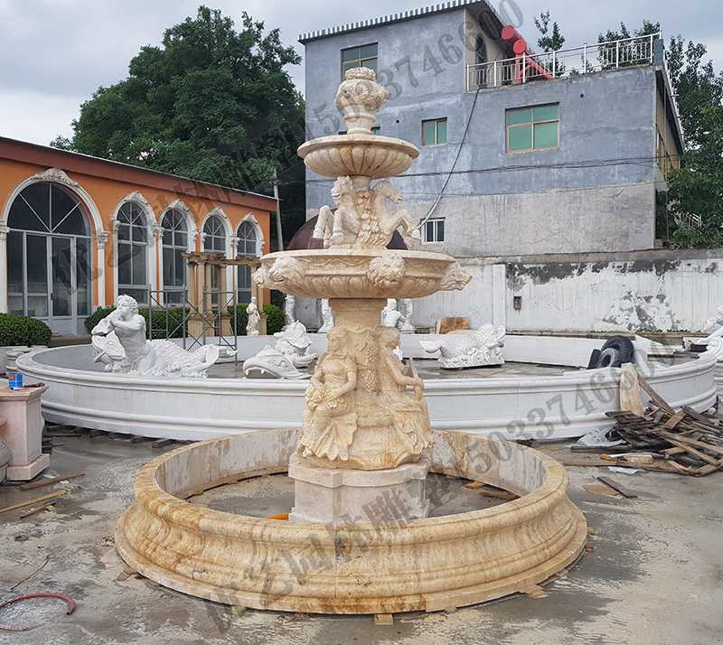 石雕噴泉，景觀人物噴泉，歐式噴泉