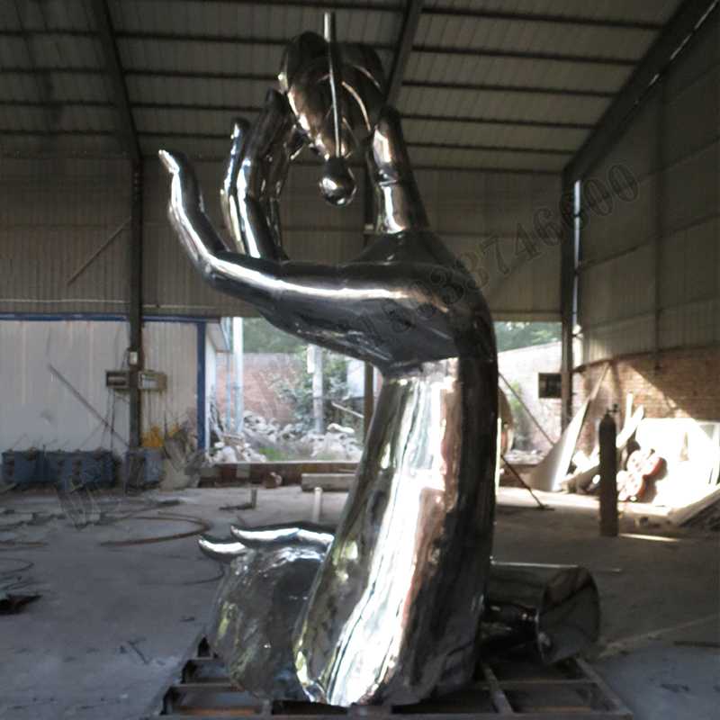 保護(hù)水資源雕塑，珍惜水資源雕塑，不銹鋼水滴雕塑